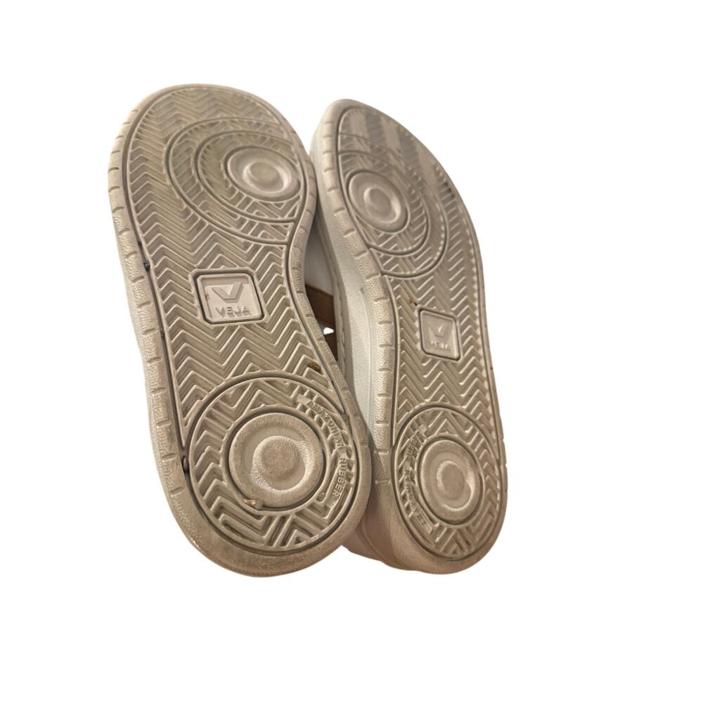 VEJA V-12 Leather White Camel Sneakers Women's Sz. 7 - Picture 4 of 8